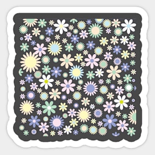 Blue Floral Designs #01 Sticker